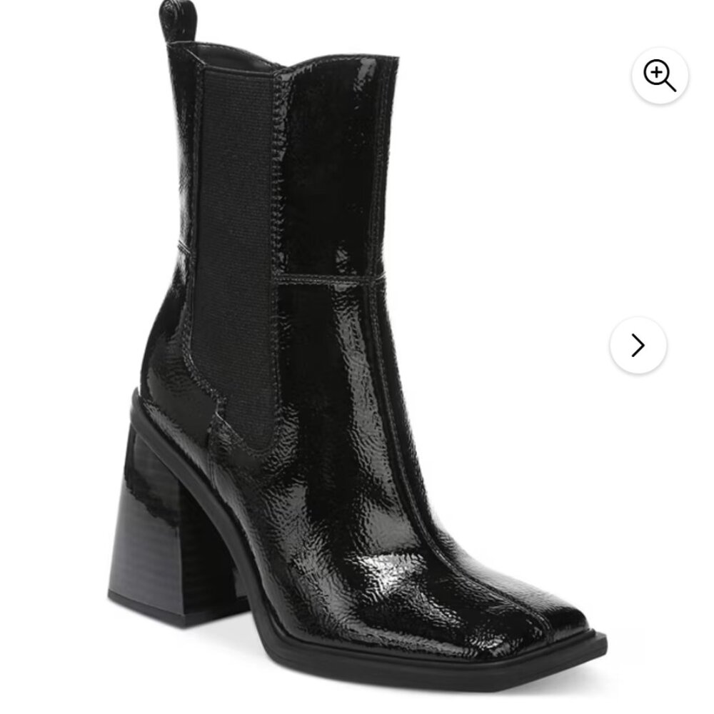 Circus by Sam Edelman Womens Size 6 Lauren Black Patent Chelsea Boots Shoes NWOB